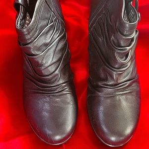 Dansko Nappa Black Ankle Booties with Heel